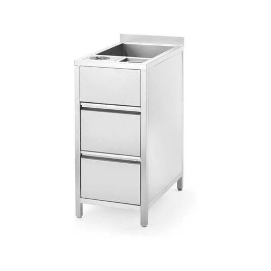 Boston utility station with ice well for washing and storage Oxygen, 400x650x(h)900mm