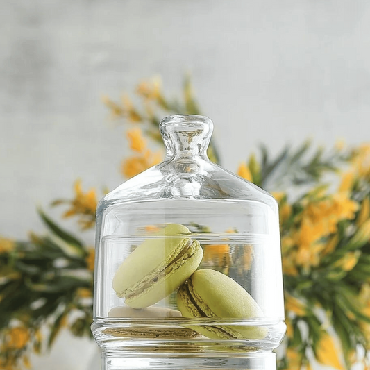 Brighton glass container with cover 285 ml, LAV