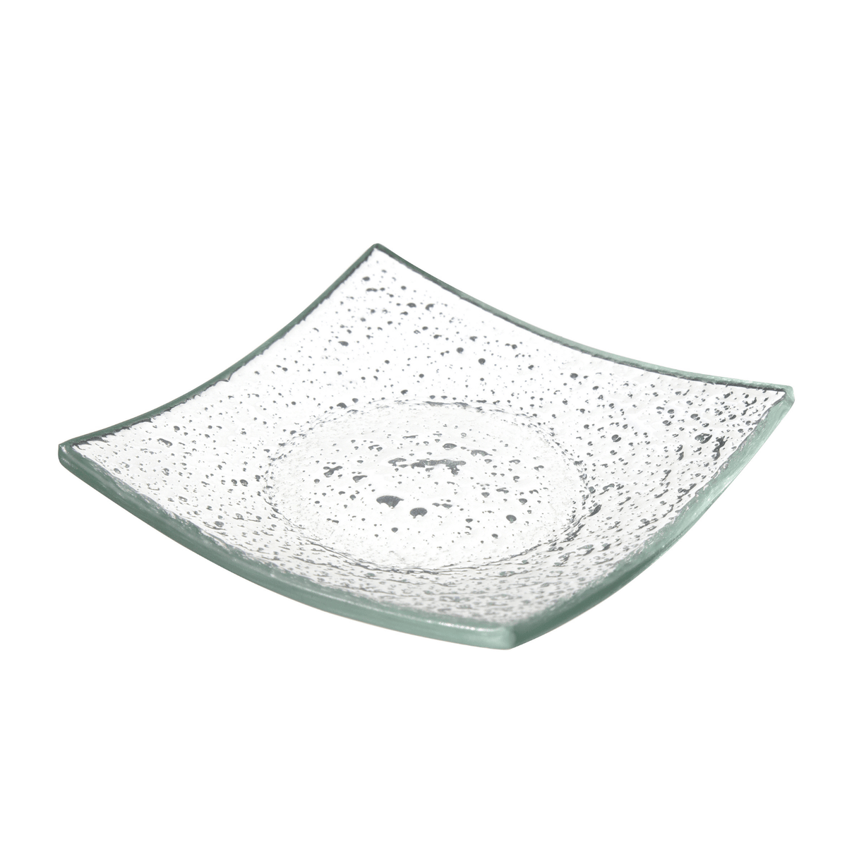 Vetro fingerfood square transparent glass dish, 80x80mm