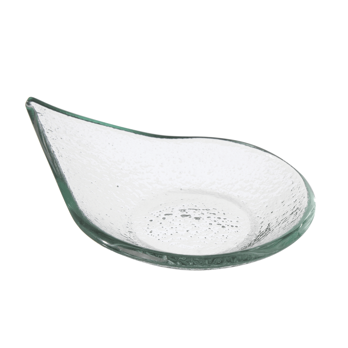 Vetro fingerfood rain drop transparent glass dish, 80x100mm