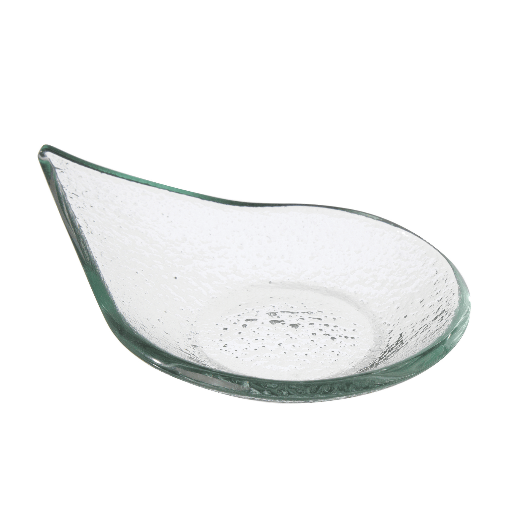Vetro fingerfood rain drop transparent glass dish, 80x100mm