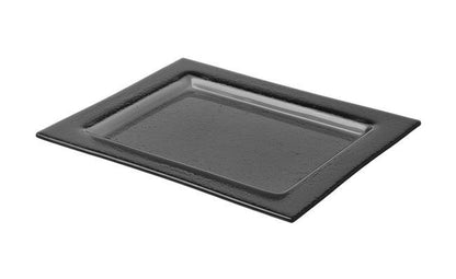 Fine Dine Vetro glass buffet tray, GN 1/2, black