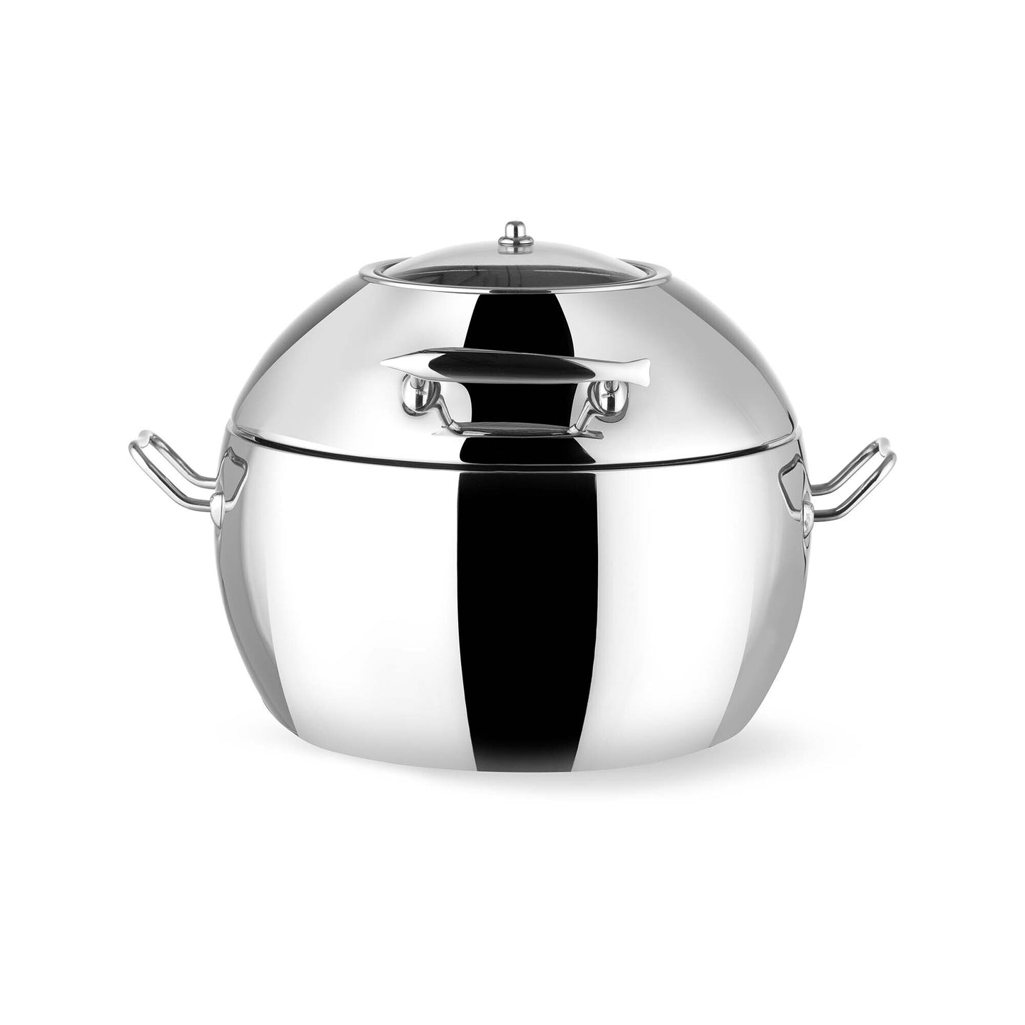 Premium round chafing dish with glass cover 11 l