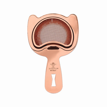 Fine mesh bar strainer 2 in 1 copper