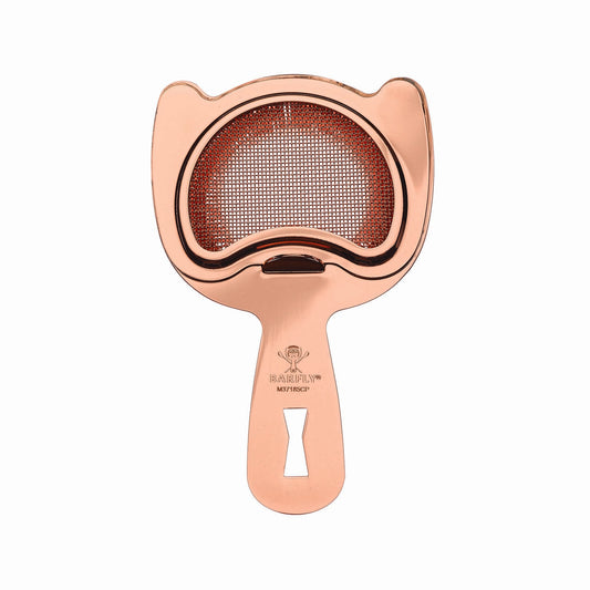 Fine mesh bar strainer 2 in 1 copper