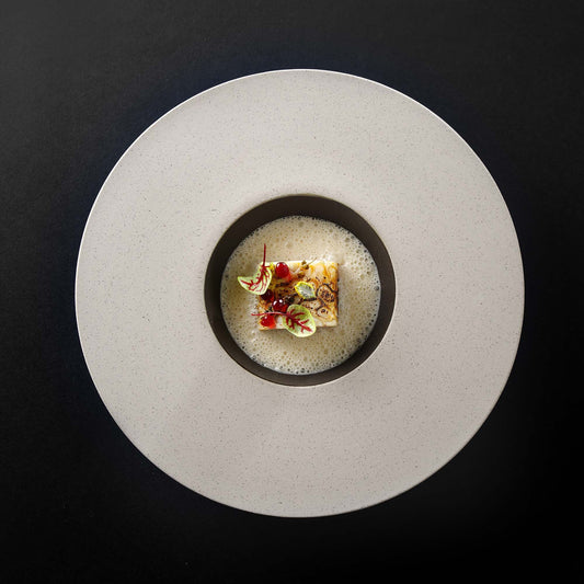 Takumi deep plate with wide rim, 300mm