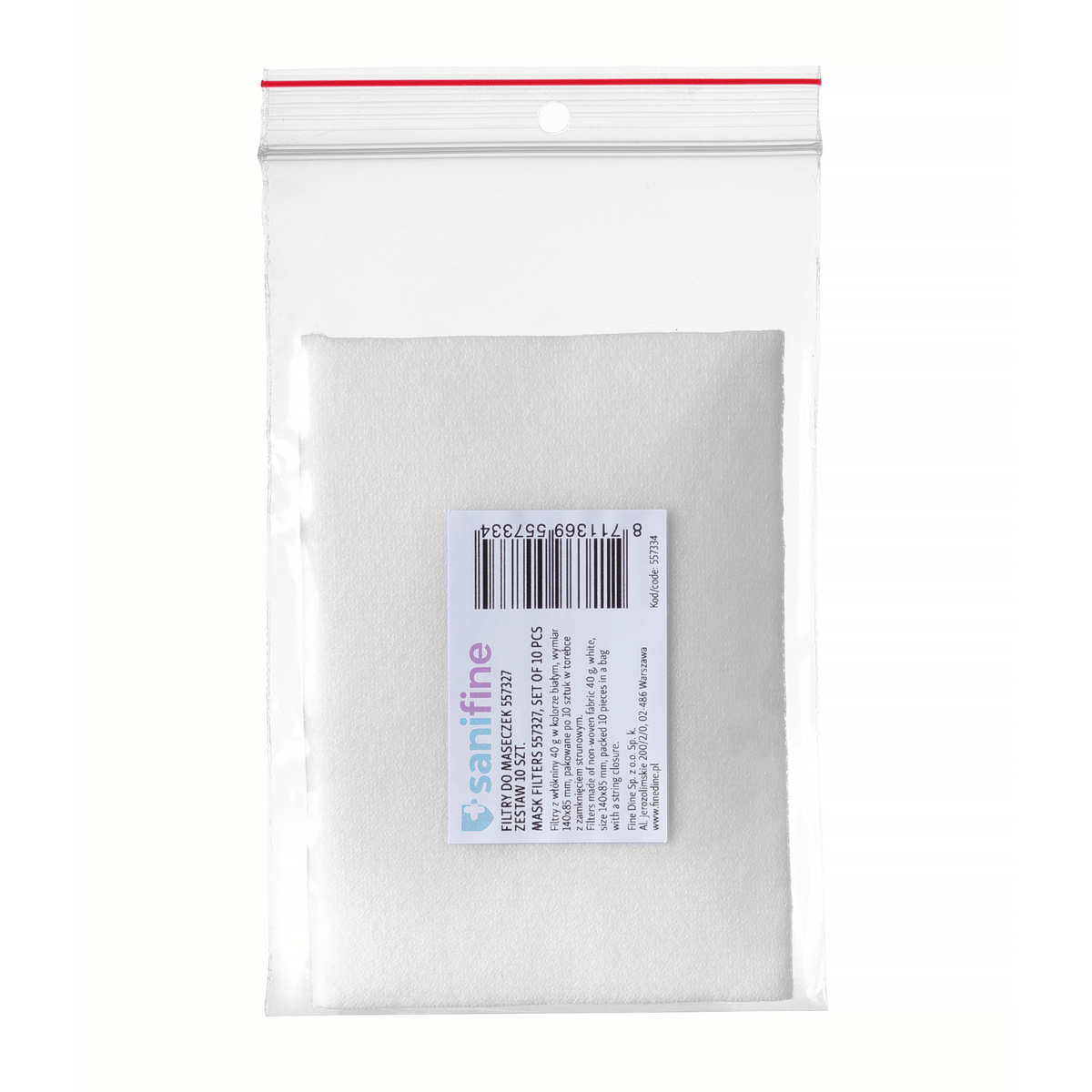 Filters for mask 557327- set of 10 pcs