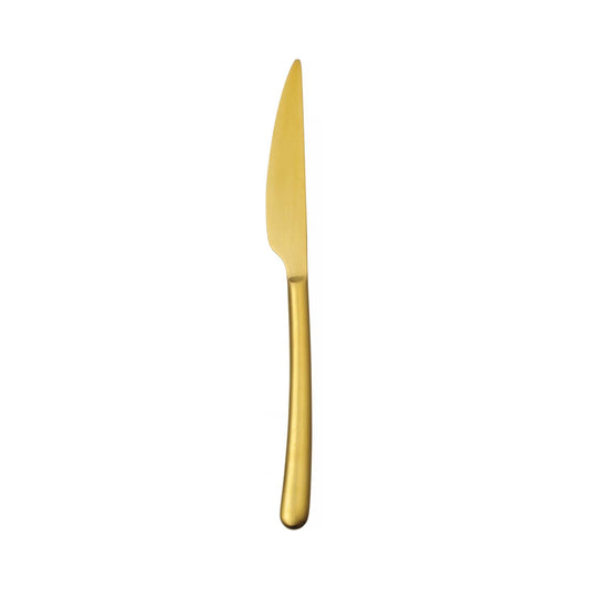 OVE Amarone Gold Dessert Knife, 190 mm, 18/10 Steel