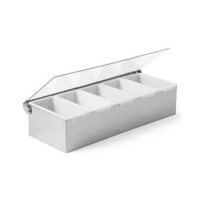 Condiment holder, Bar up, 5 containers, 375x140x(H)90mm