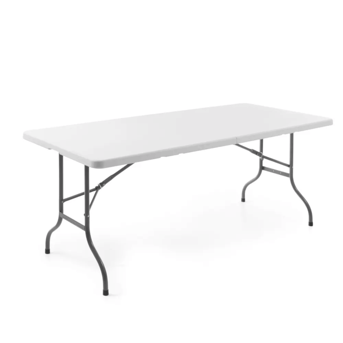 Folded rectangular catering table