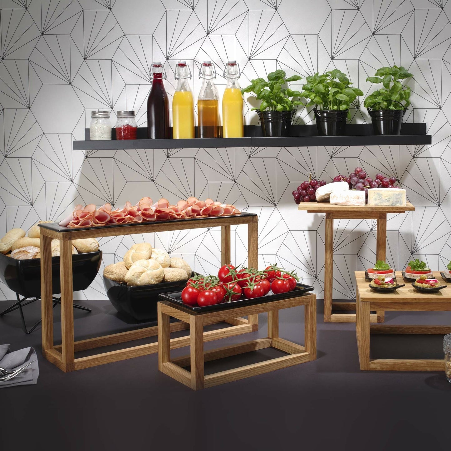 Black Madeira Teakstand 980/830 mm
