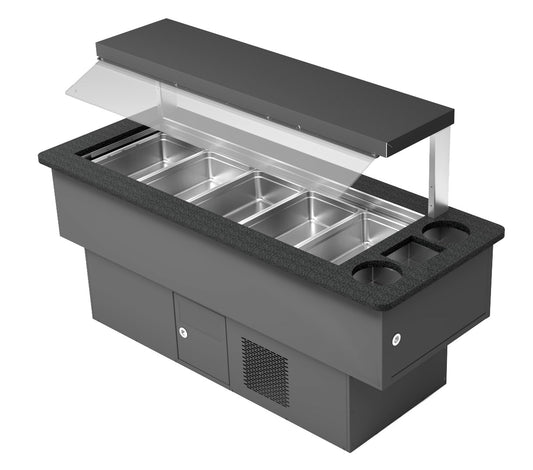 Vitrum refrigerated salad bar RSB 5GN, five GN 1/1 positions, single-sided