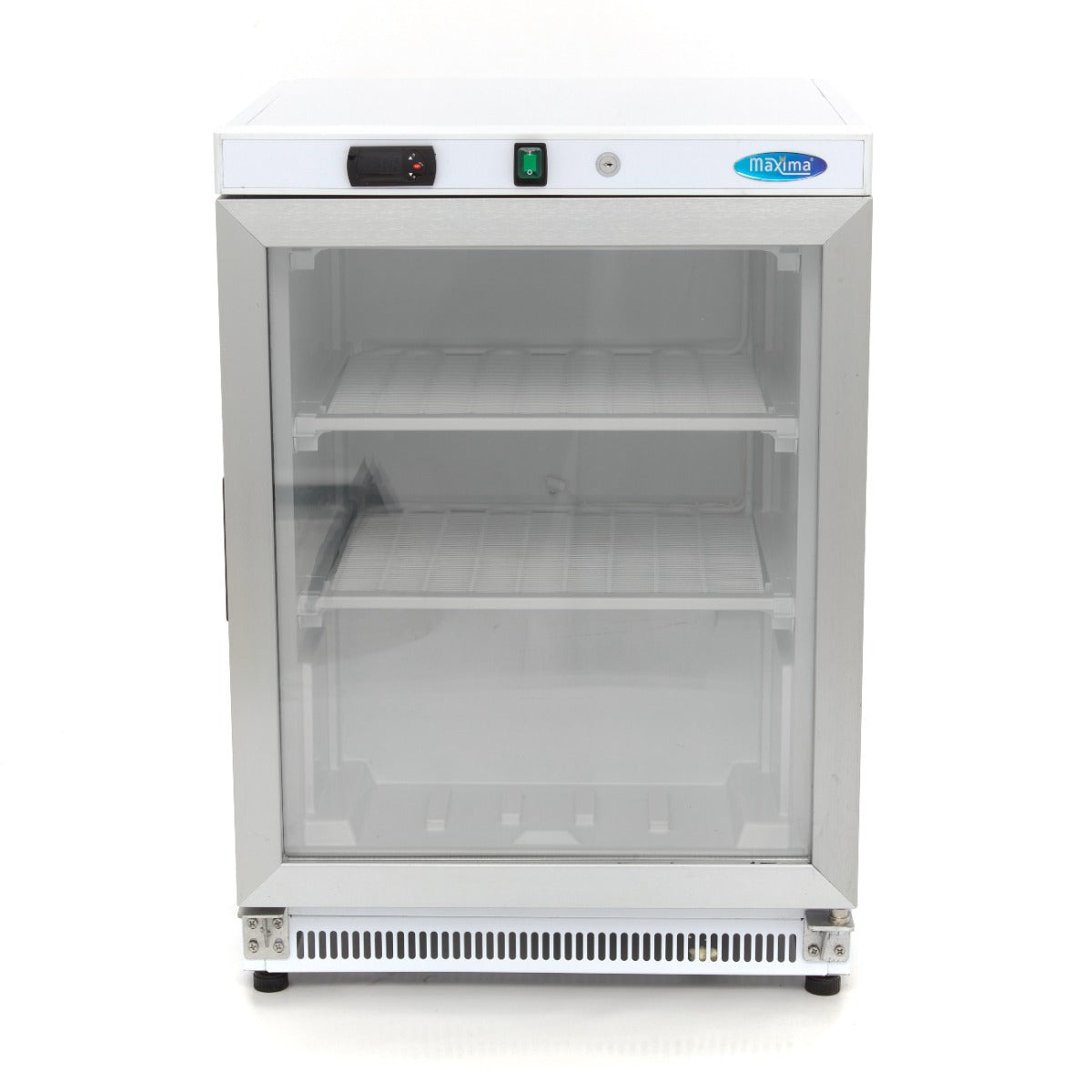 Maxima Upright Freezer, 200 L, Glass Door, White, additional view