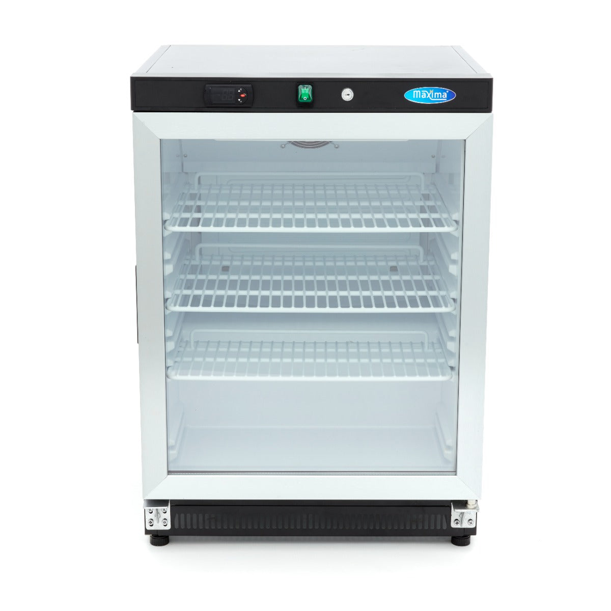 Maxima Fridge 200 L, Black, with Glass Door, additional view