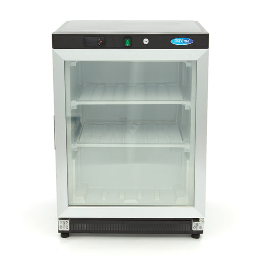 Maxima Upright Freezer, 200 L, Glass Door, Black, additional view