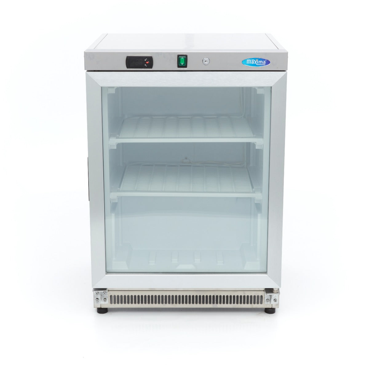 Maxima Upright Freezer, 200 L, Glass Door, Stainless steel, additional view