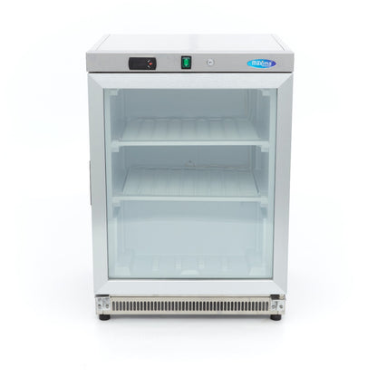 Maxima Upright Freezer, 200 L, Glass Door, Stainless steel, additional view