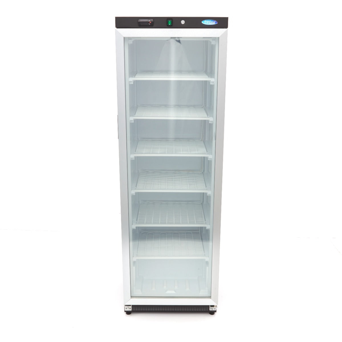 Maxima Upright Freezer, 400 L, Glass Door, Black, additional view