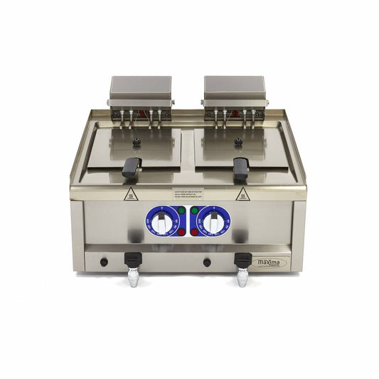 Maxima Cookline Double Deep Fryer, 2 x 10 L, Drain Tap, 400 V, additional view