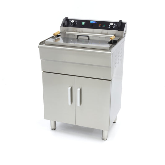 Maxima Deep Fryer, 35 L, 1 Basket, Drain Tap, Stand, product photo