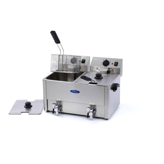 Maxima Double Deep Fryer, 2 x 8 L, Drain Tap, product photo