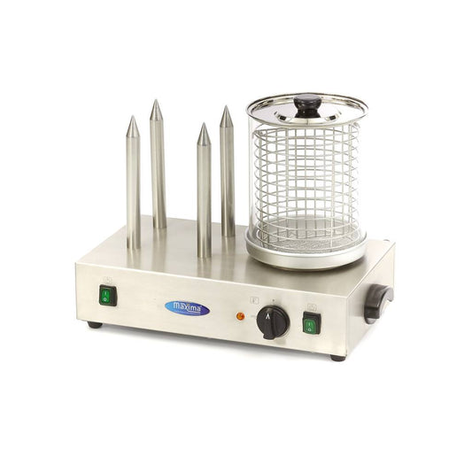 Maxima Hot Dog Warmer, Ø20 x 24cm, 4 Heating Rods, product photo