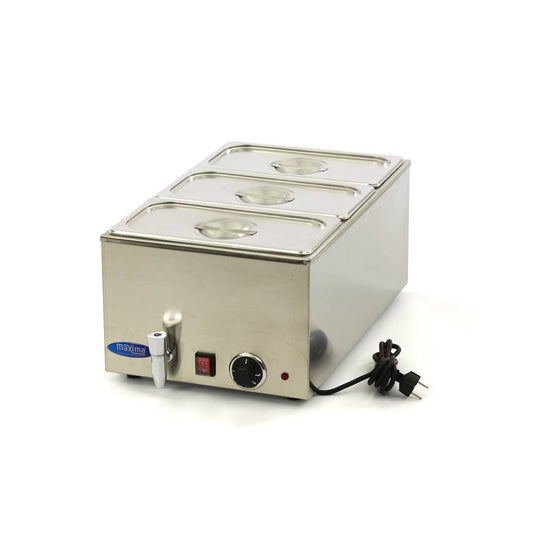 Maxima Electric Bain Marie, 3 x 1/3 GN Containers Included, product photo