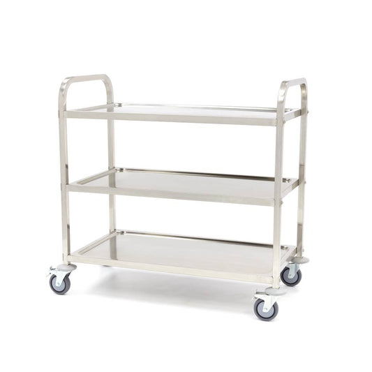 Maxima Serving Trolley, Stainless Steel, 3 Shelves, product photo