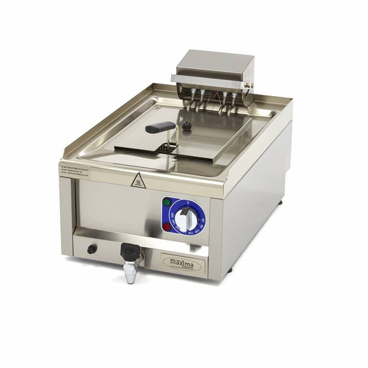 Maxima Cookline Deep Fryer, 10 L, Drain Tap, 400 V, product photo