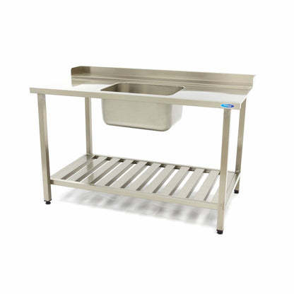 Maxima Dishwasher Table, 140 x 75 cm, Right, with Sink, product photo