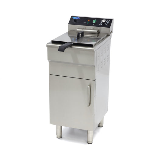 Maxima Deep Fryer, 16 L, 1 Basket, Drain Tap, Stand, 400 V, product photo