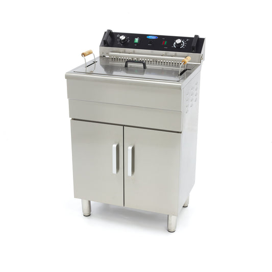 Maxima Deep Fryer, 30 L, 1 Basket, Drain Tap, Stand, product photo