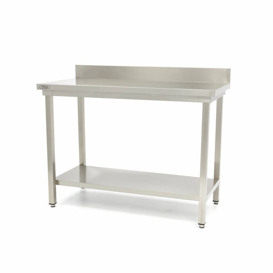 Maxima Stainless Steel Work Table, 1400 x 600 mm, with Backsplash, product photo