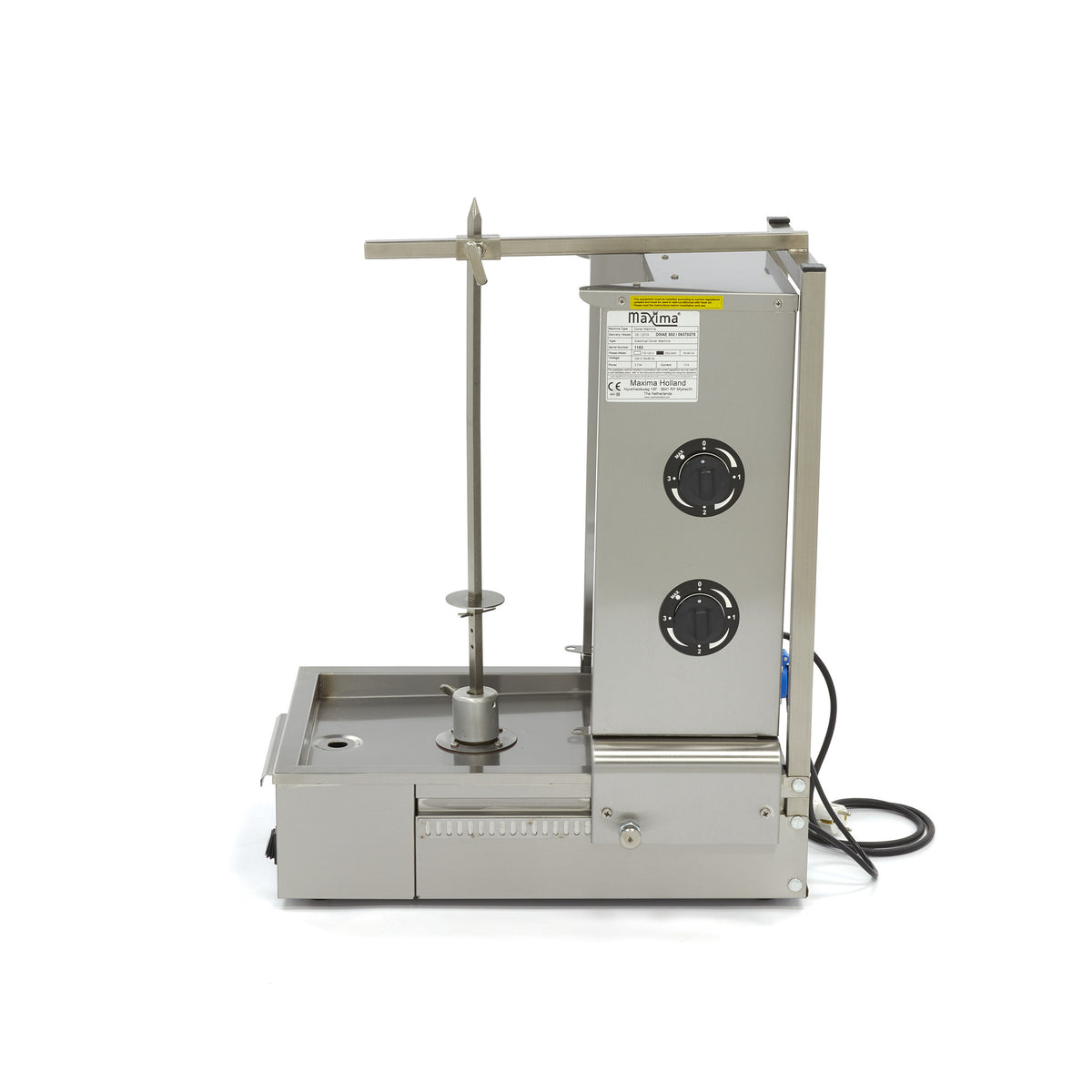 Maxima Kebab Grill, 2 Burners, 20 kg Meat, Electric, Bottom Motor, additional view