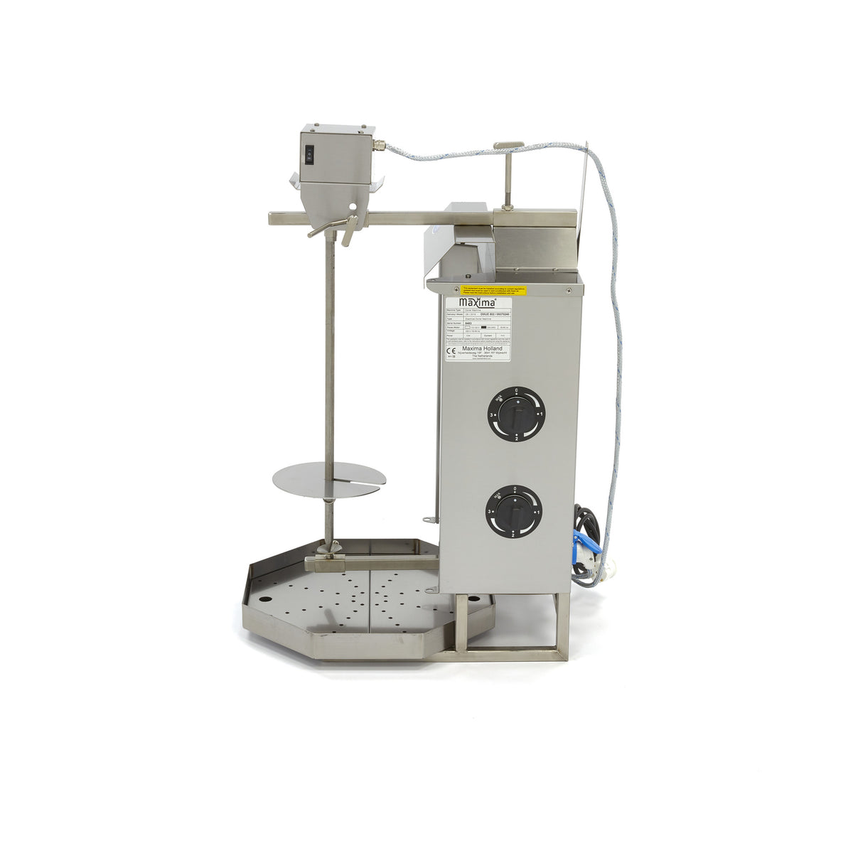Maxima Kebab Grill, 2 Burners, 20 kg Meat, Electric, Top Motor, additional view