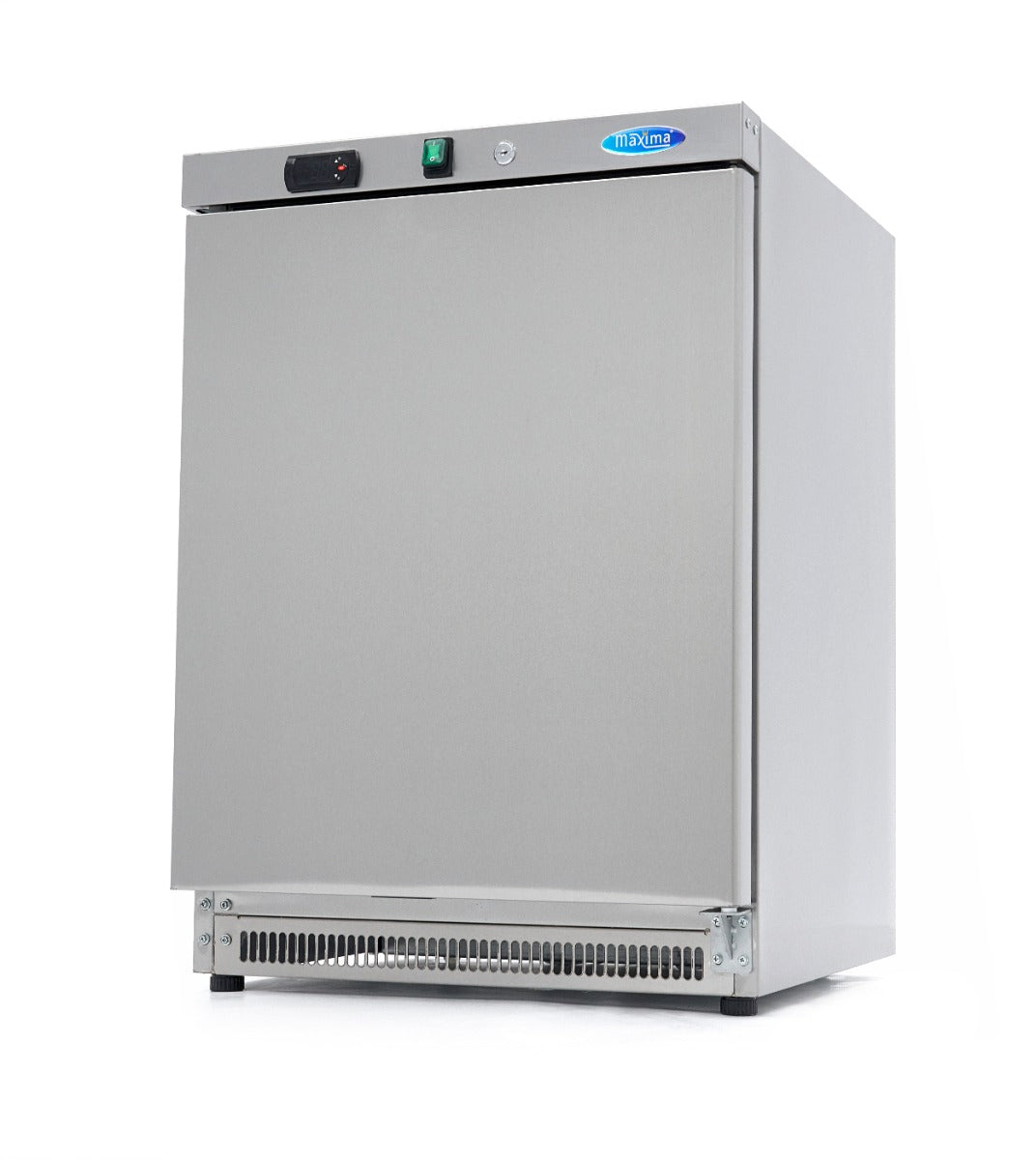 Maxima Fridge 200 L, 3 Adjustable Shelves, Stainless Steel, product photo