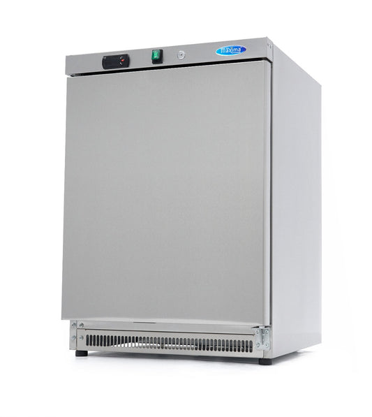 Maxima Fridge 200 L, 3 Adjustable Shelves, Stainless Steel, product photo