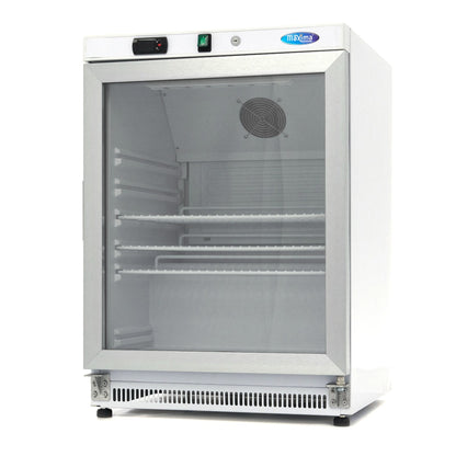 Maxima Fridge 200 L, White, with Glass Door, product photo