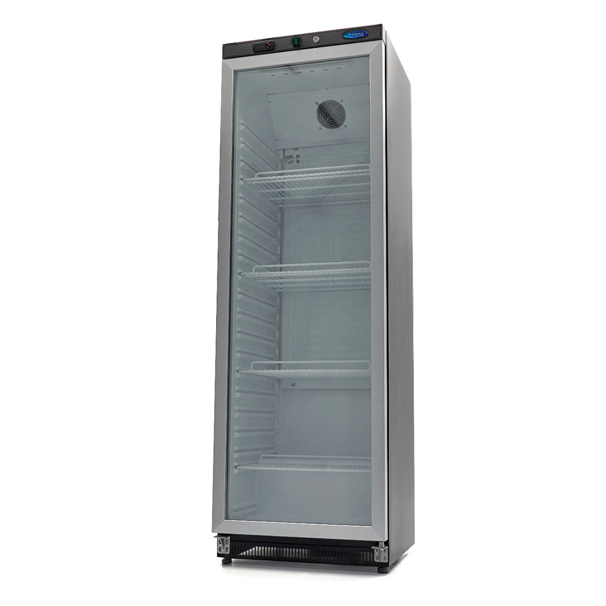 Maxima Fridge 400 L, Black, with Glass Door, product photo