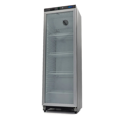Maxima Fridge 400 L, Black, with Glass Door, product photo