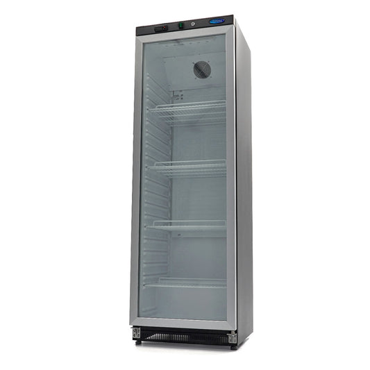Maxima Fridge 400 L, Black, with Glass Door, product photo