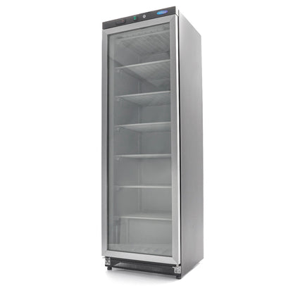 Maxima Upright Freezer, 400 L, Glass Door, Black, product photo