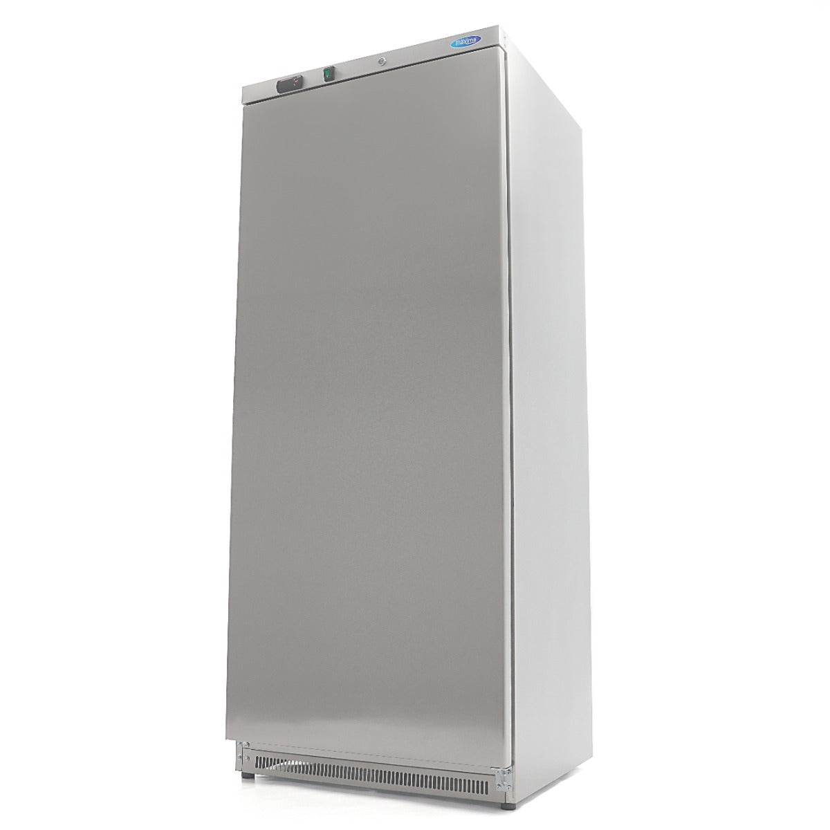 Maxima Fridge 600 L, 4 Adjustable Shelves, Stainless Steel, product photo