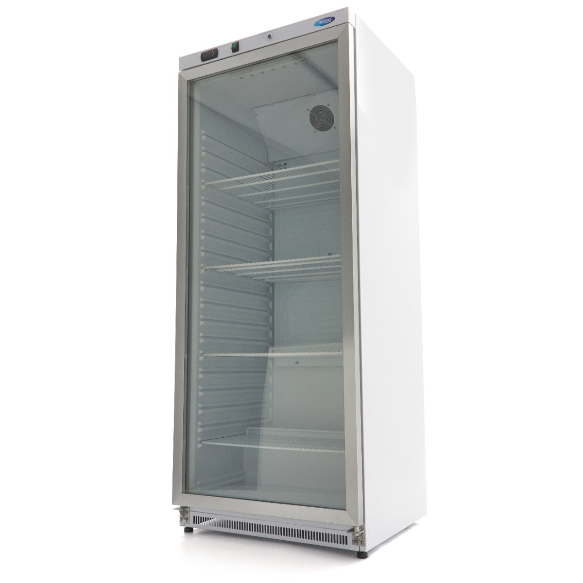 Maxima Fridge 600 L, White, with Glass Door, product photo