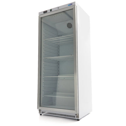 Maxima Fridge 600 L, White, with Glass Door, product photo