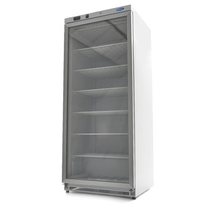 Maxima Upright Freezer, 600 L, Glass Door, White, product photo