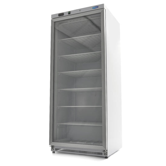 Maxima Upright Freezer, 600 L, Glass Door, White, product photo