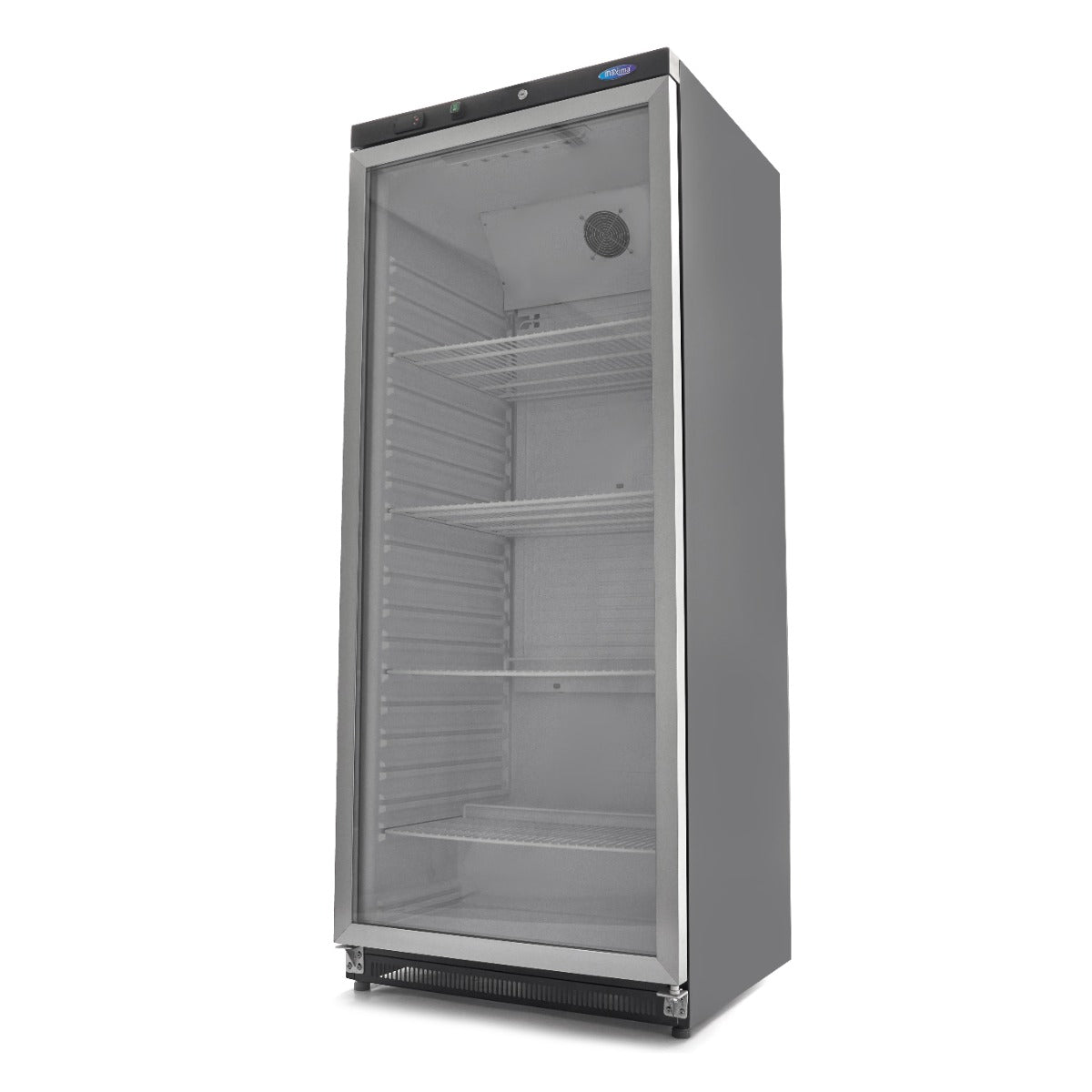 Maxima Fridge 600 L, Black, with Glass Door, product photo