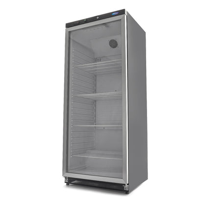 Maxima Fridge 600 L, Black, with Glass Door, product photo