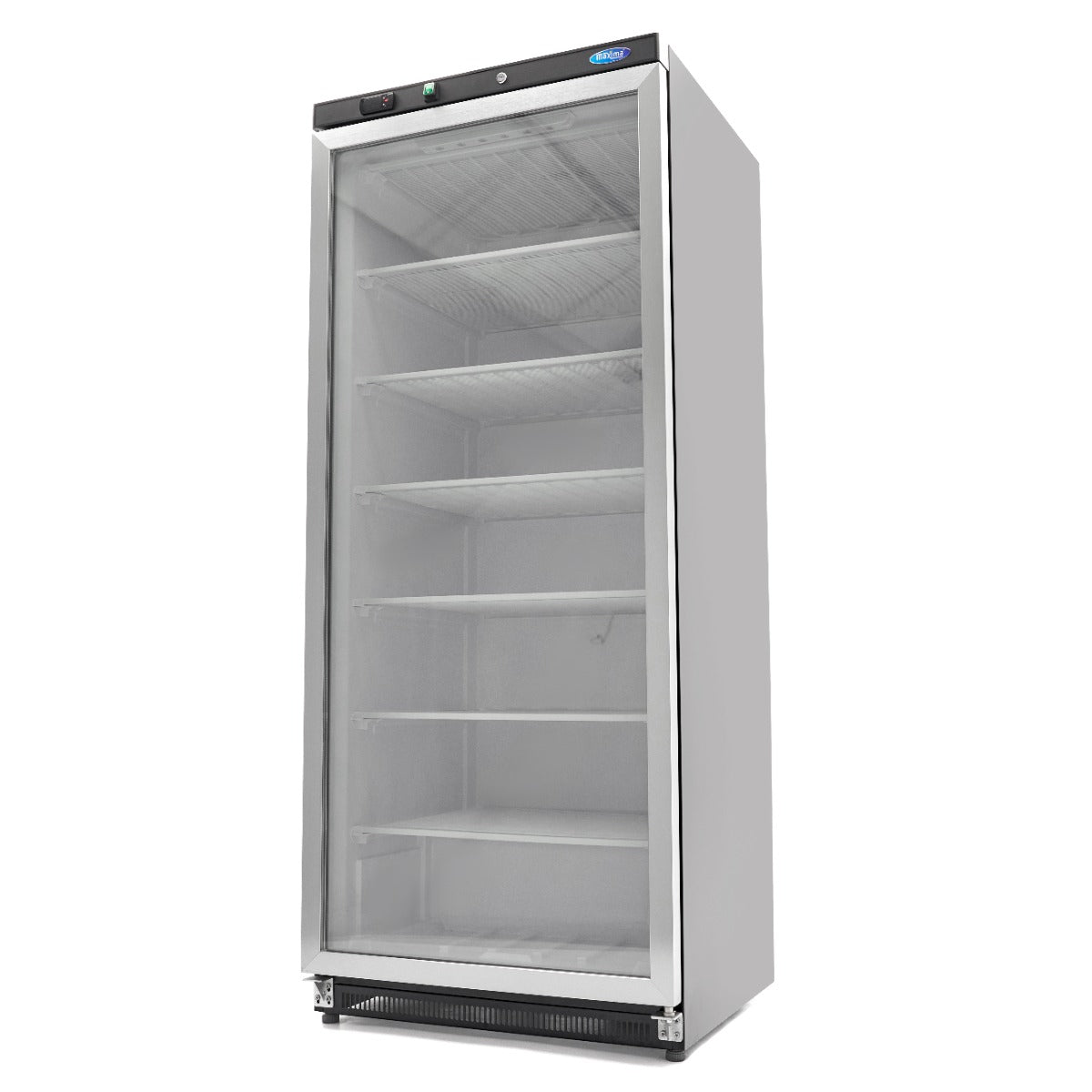 Maxima Upright Freezer, 600 L, Glass Door, Black, product photo